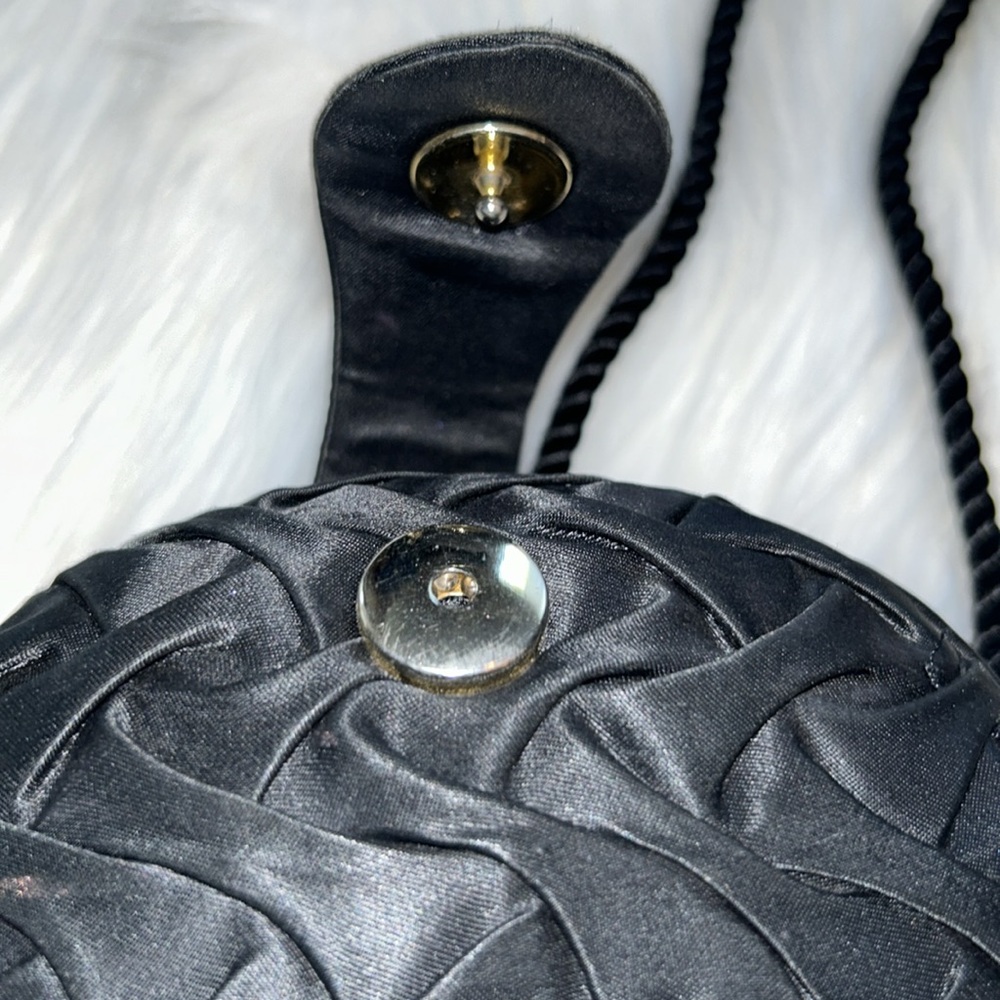 ⭐️Lancôme⭐️Black Satin Woven Purse/Clutch - Picture 5 of 10